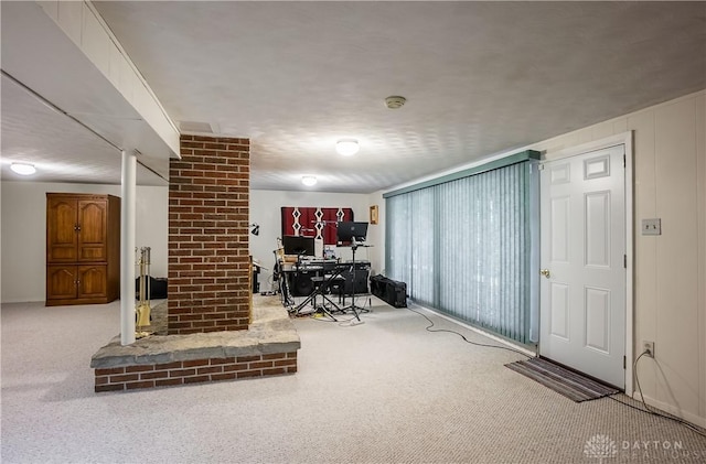 view of carpeted office