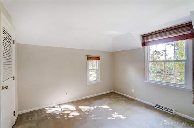 interior space with lofted ceiling and a wealth of natural light