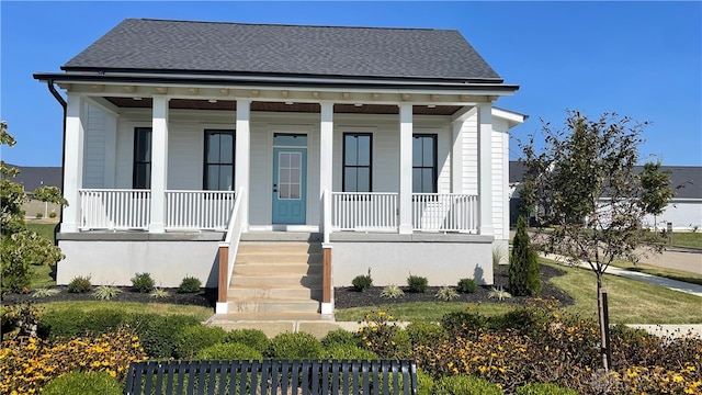 view of front of property with covered porch