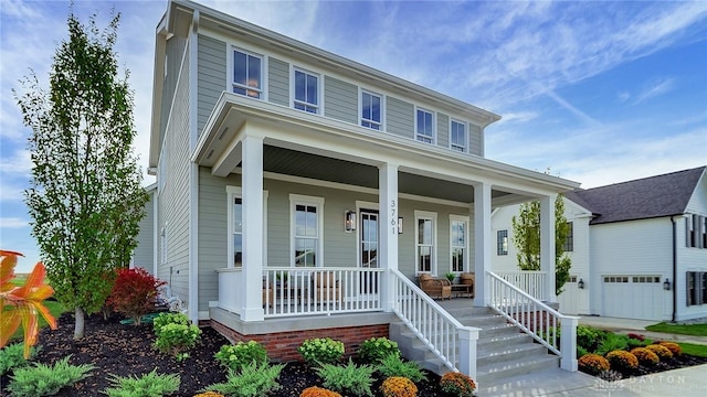 view of front facade featuring a porch