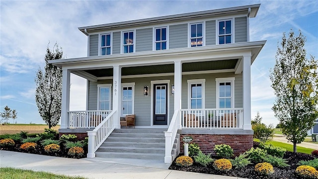 view of front of house with covered porch