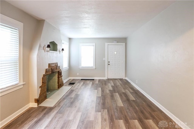 doorway featuring hardwood / wood-style flooring