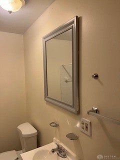 bathroom with sink and toilet