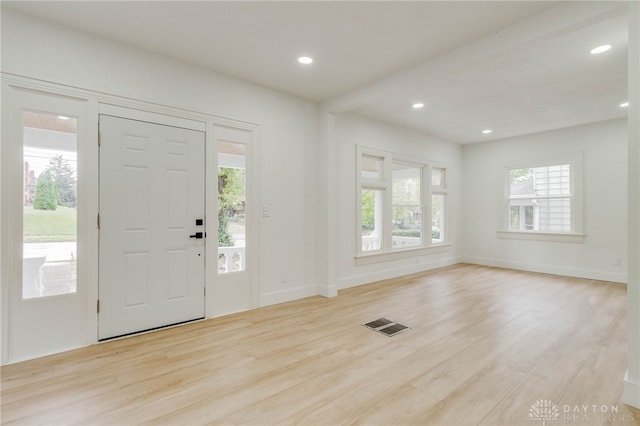 entryway featuring light wood-type flooring