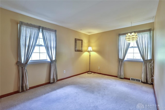 view of carpeted empty room