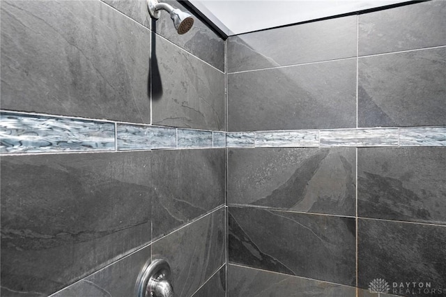 room details with tiled shower