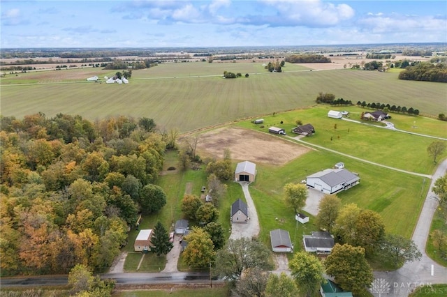 drone / aerial view featuring a rural view