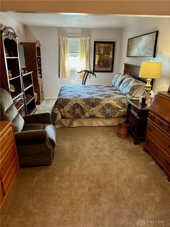 view of carpeted bedroom