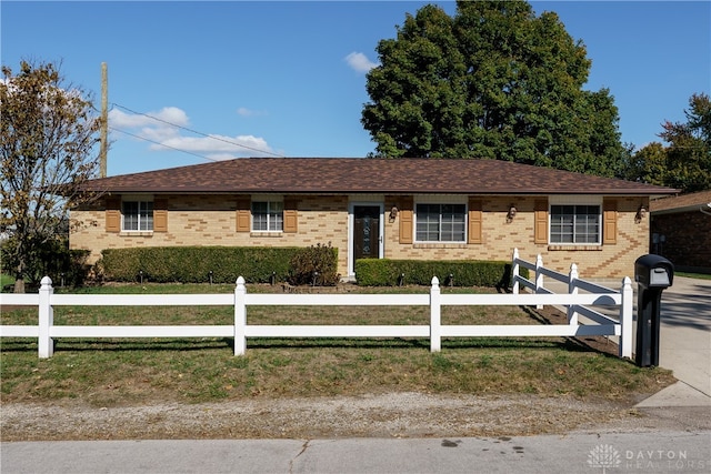 view of ranch-style home