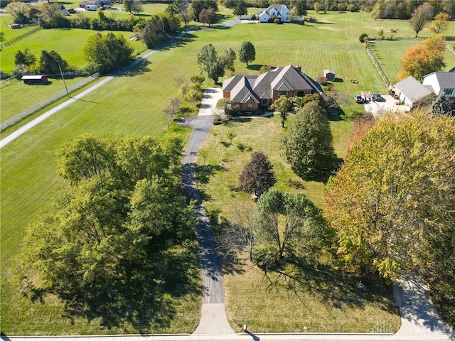 drone / aerial view featuring a rural view