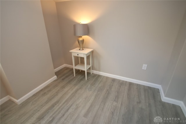 empty room featuring light hardwood / wood-style flooring