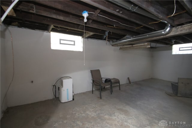 view of basement