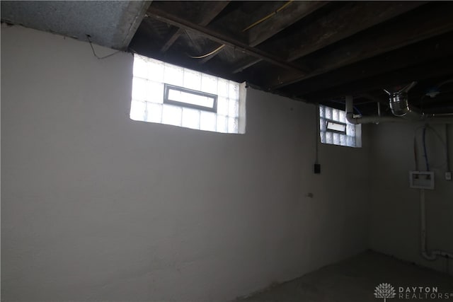 view of basement