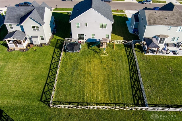 bird's eye view featuring a residential view