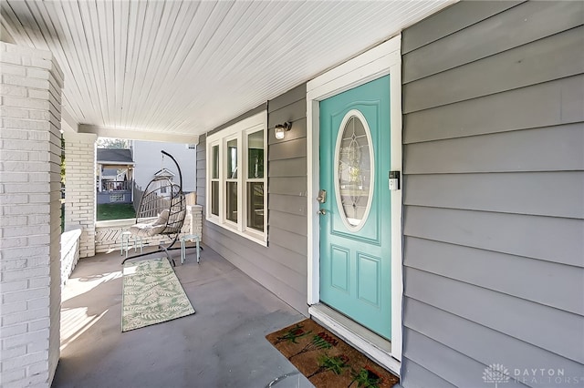 view of doorway to property