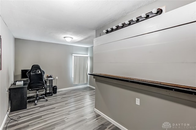 office space featuring light hardwood / wood-style floors