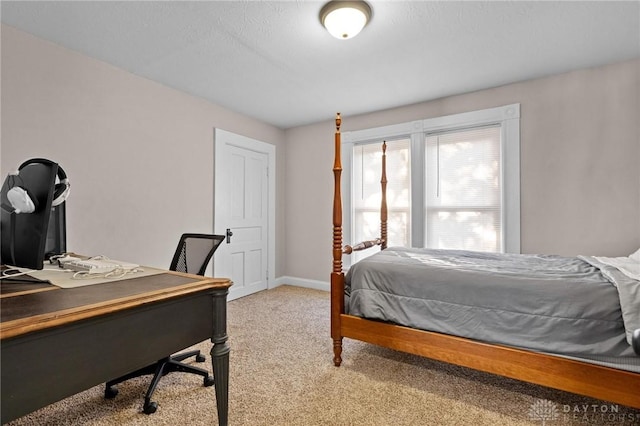 bedroom with carpet