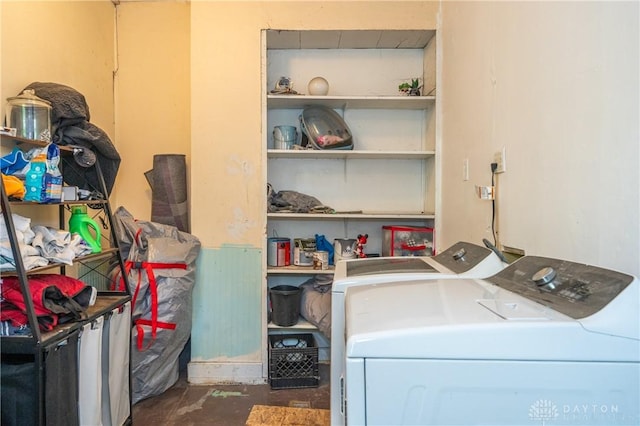 laundry area featuring laundry area and separate washer and dryer