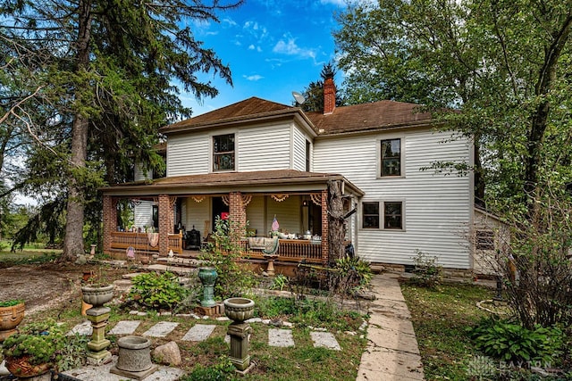 view of front of house featuring covered porch