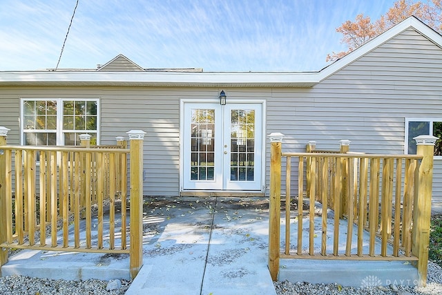 exterior space featuring a patio area and french doors