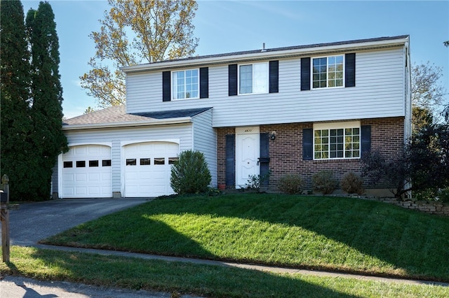 front facade with a front lawn