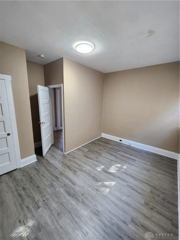 interior space with hardwood / wood-style floors