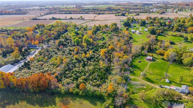 bird's eye view featuring a rural view