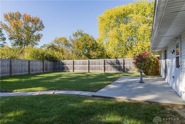 view of yard featuring a patio