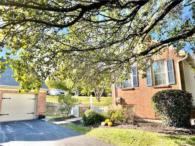 view of home's exterior featuring a garage