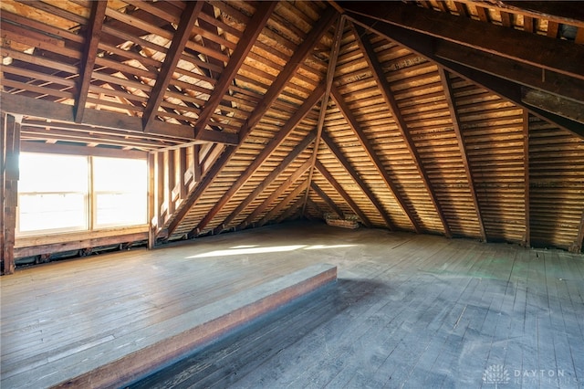 view of attic