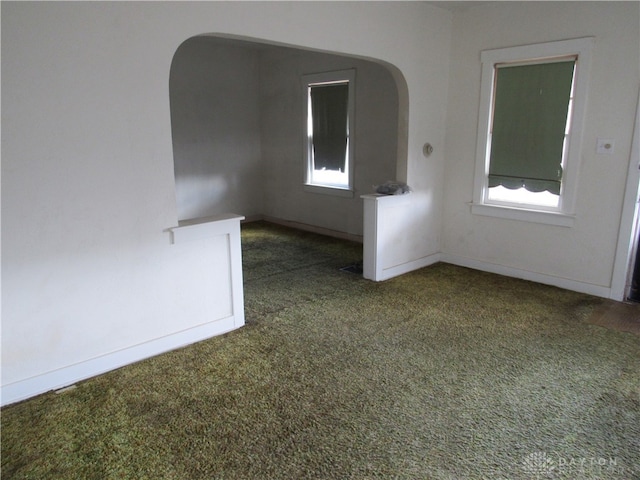 view of carpeted spare room