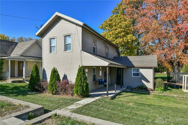 exterior space featuring a front lawn