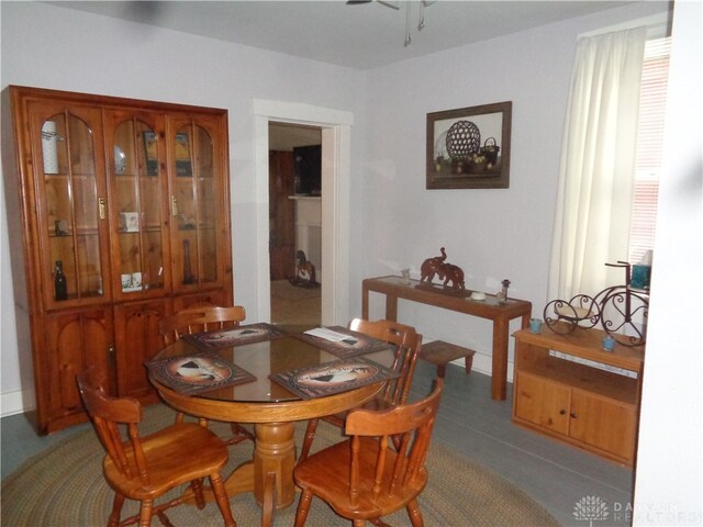 view of dining area