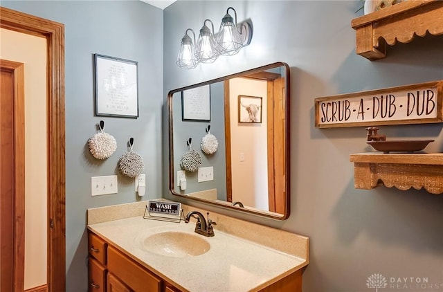 bathroom featuring vanity