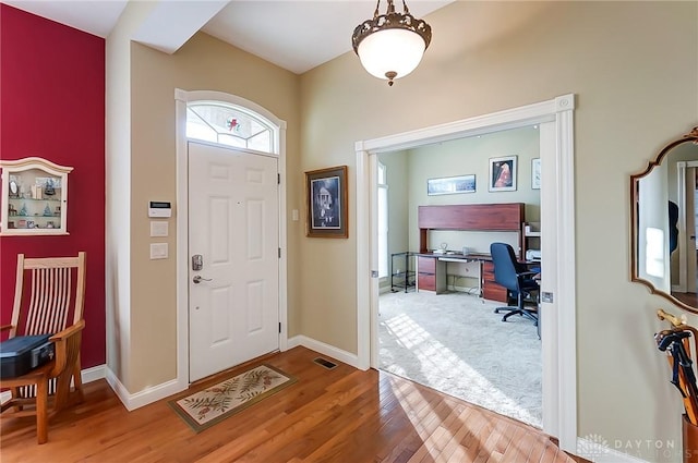 entryway featuring hardwood / wood-style floors