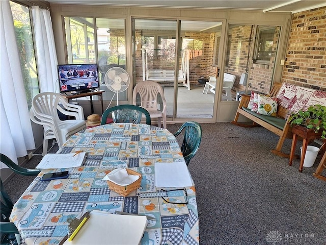 view of sunroom