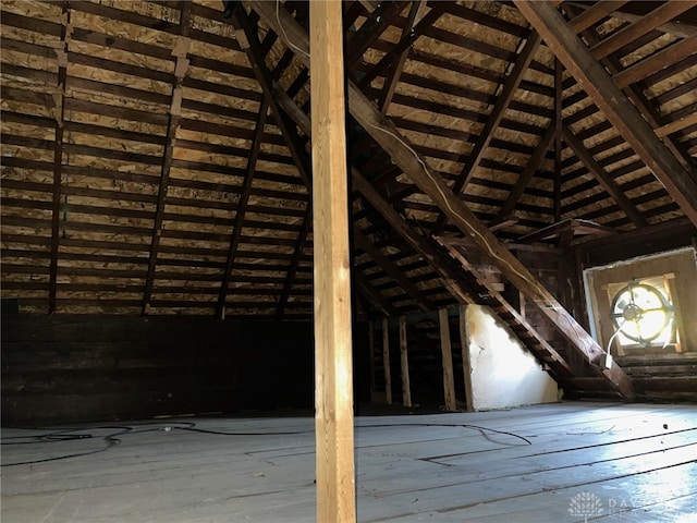 view of attic