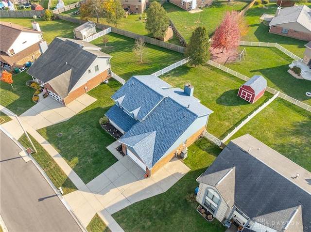 birds eye view of property