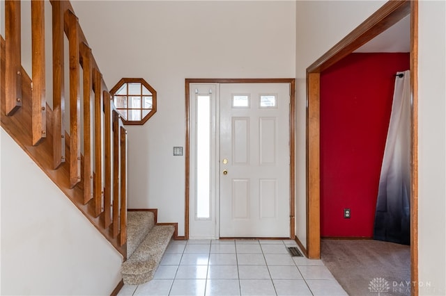 view of tiled entryway