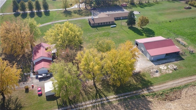 bird's eye view featuring a rural view