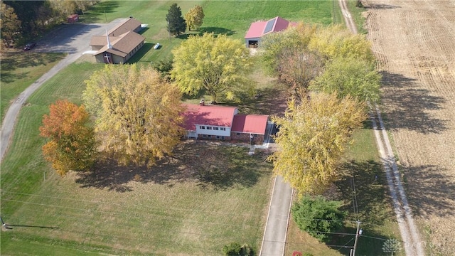 bird's eye view featuring a rural view