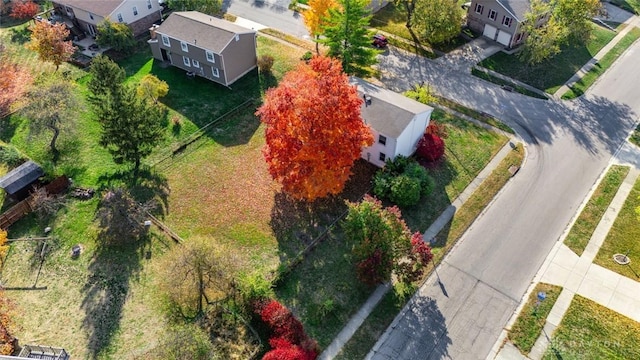 aerial view with a residential view