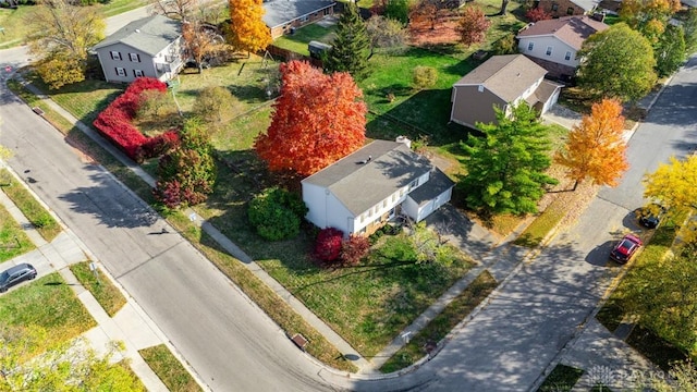 bird's eye view featuring a residential view