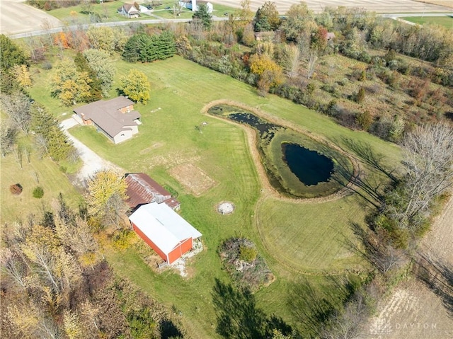 drone / aerial view featuring a rural view