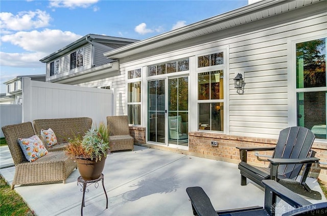 view of patio / terrace with an outdoor hangout area