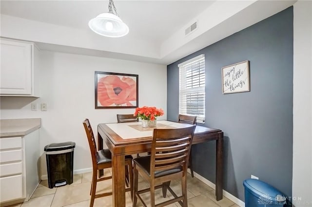 view of tiled dining area