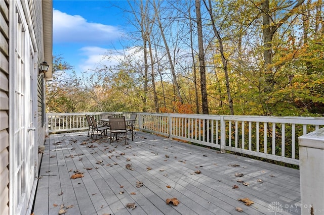 view of wooden deck