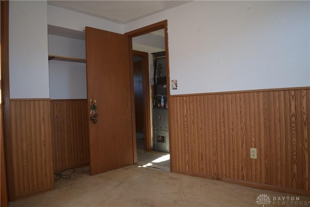 interior space with wood walls