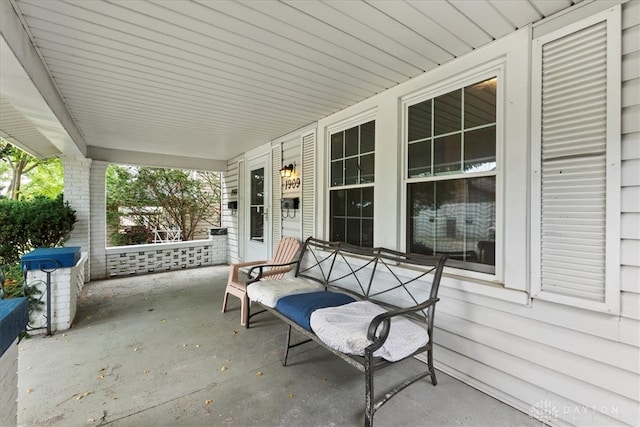 view of patio with covered porch