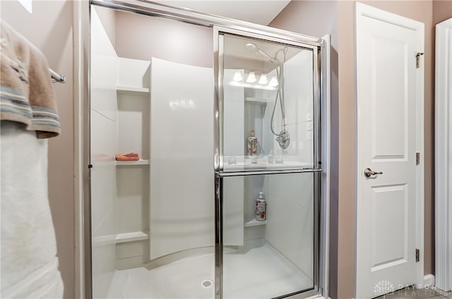 bathroom with an enclosed shower